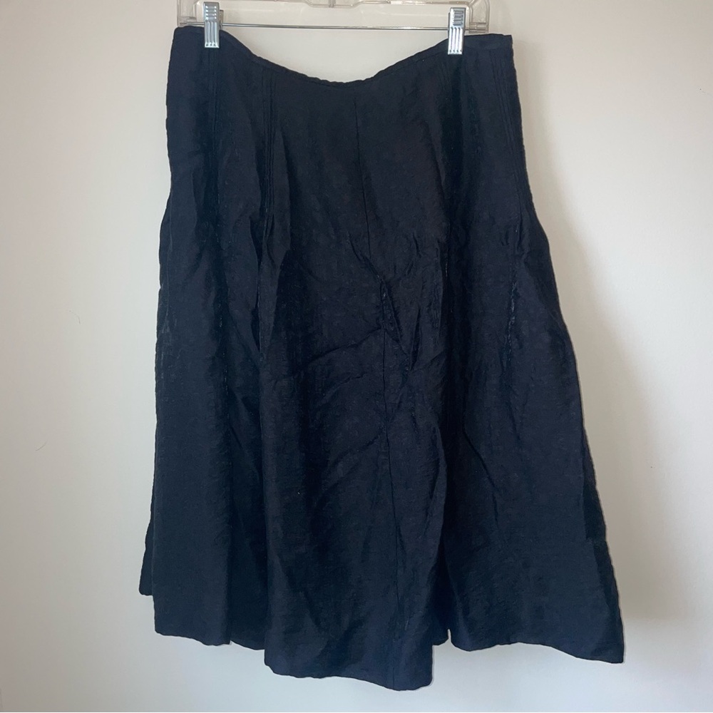 J. Jill Black Midi A-line Skirt